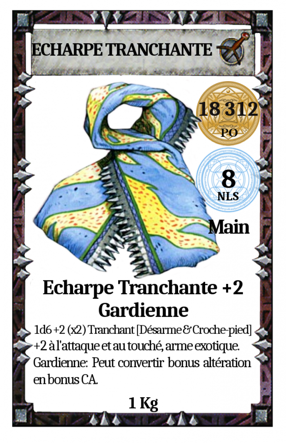 Echarpe tranchante gardienne +2